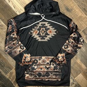 Yellowstone- inspired Aztec Print Hoodie NWOT